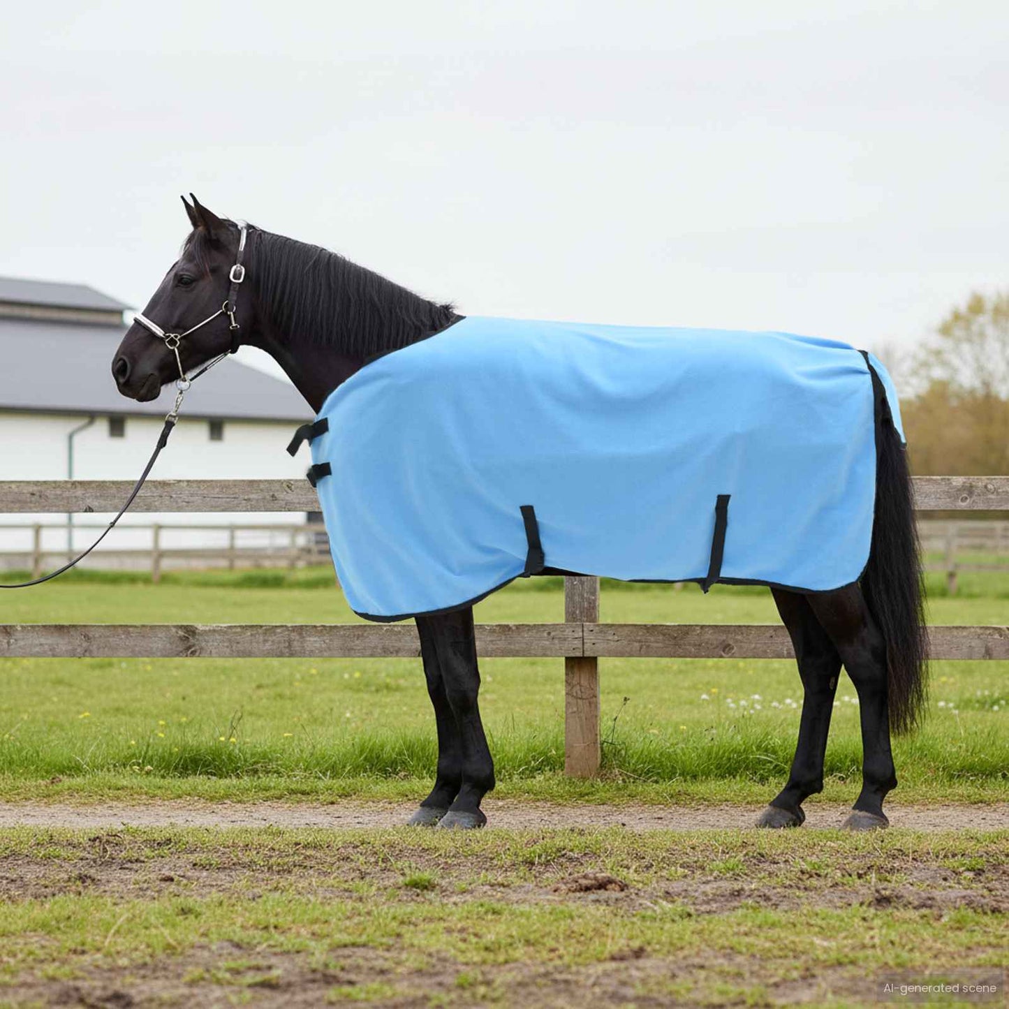 Horse Blanket Full Aqua 115 cm Polyester
