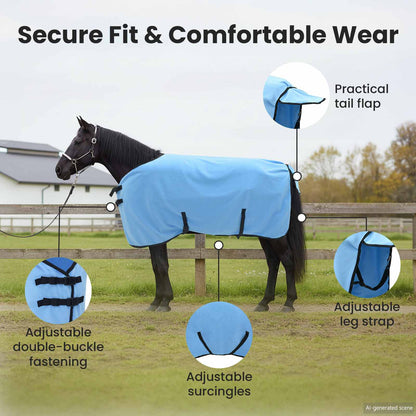 Horse Blanket Full Aqua 115 cm Polyester