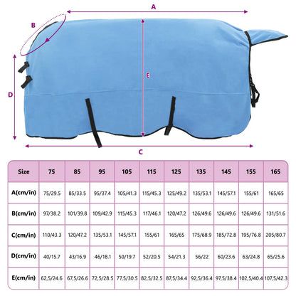 Horse Blanket Full Aqua 155 cm Polyester