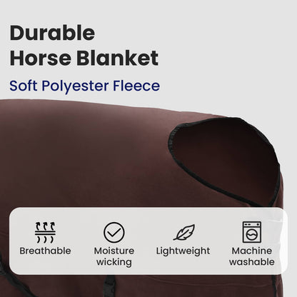 Horse Blanket Full Dark Brown 145 cm Polyester