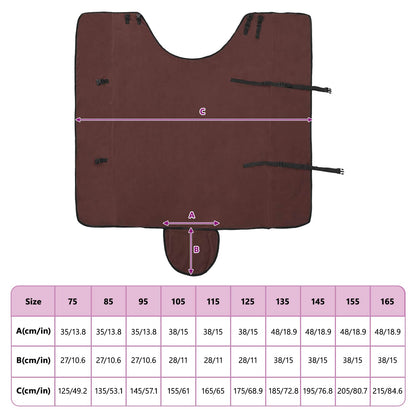 Horse Blanket Full Dark Brown 145 cm Polyester