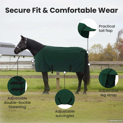 Horse Blanket Full Dark Green 115 cm Polyester