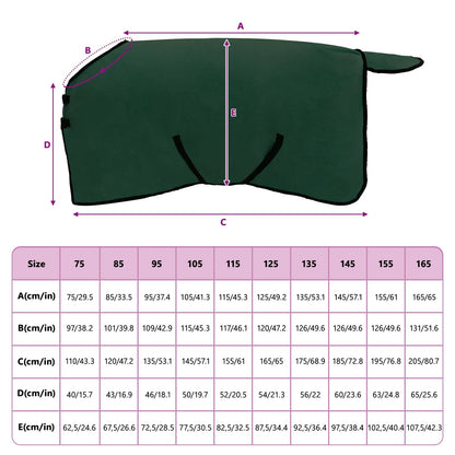 Horse Blanket Full Dark Green 115 cm Polyester
