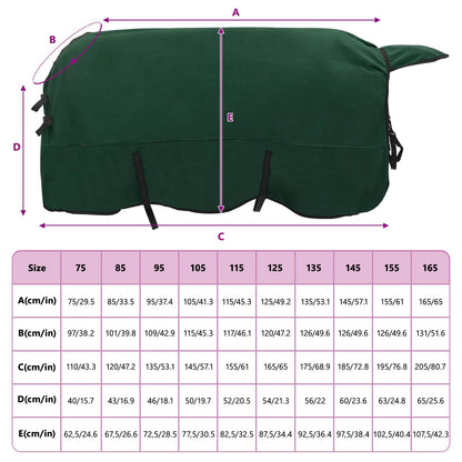 Horse Blanket Full Dark Green 125 cm Polyester