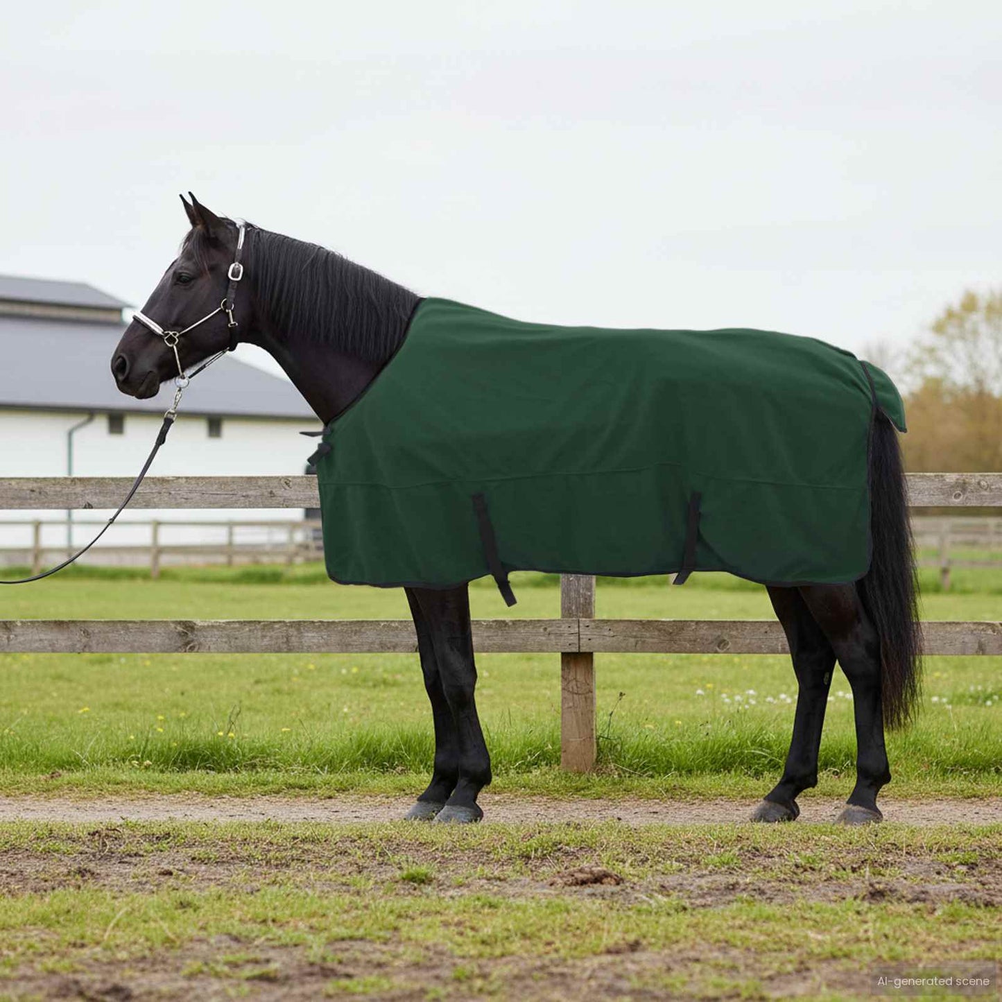 Horse Blanket Full Dark Green 155 cm Polyester