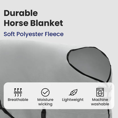 Horse Blanket Full Light Grey and Pink 125 cm Polyester