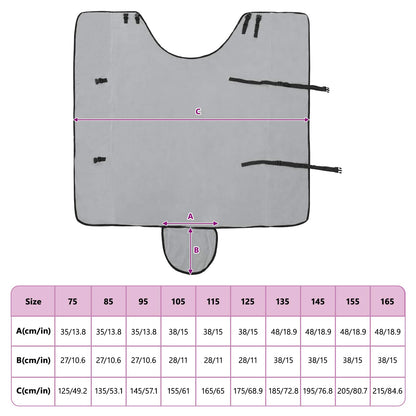 Horse Blanket Full Light Grey and Pink 165 cm Polyester