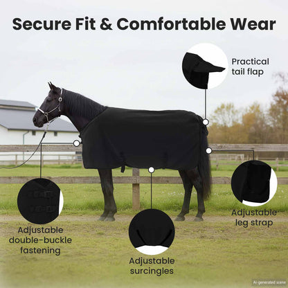Horse Blanket Black 95 cm Polyester