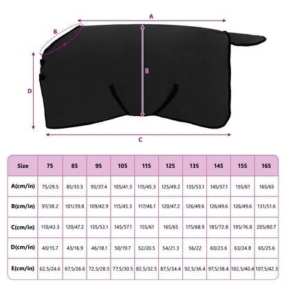 Horse Blanket Black 95 cm Polyester