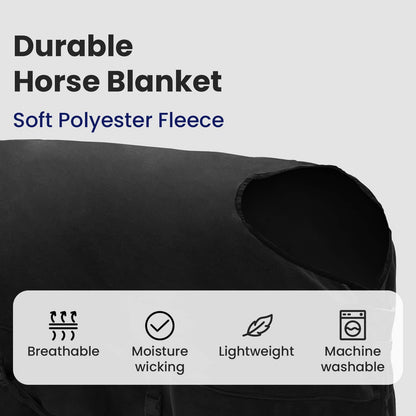 Horse Blanket Black 155 cm Polyester