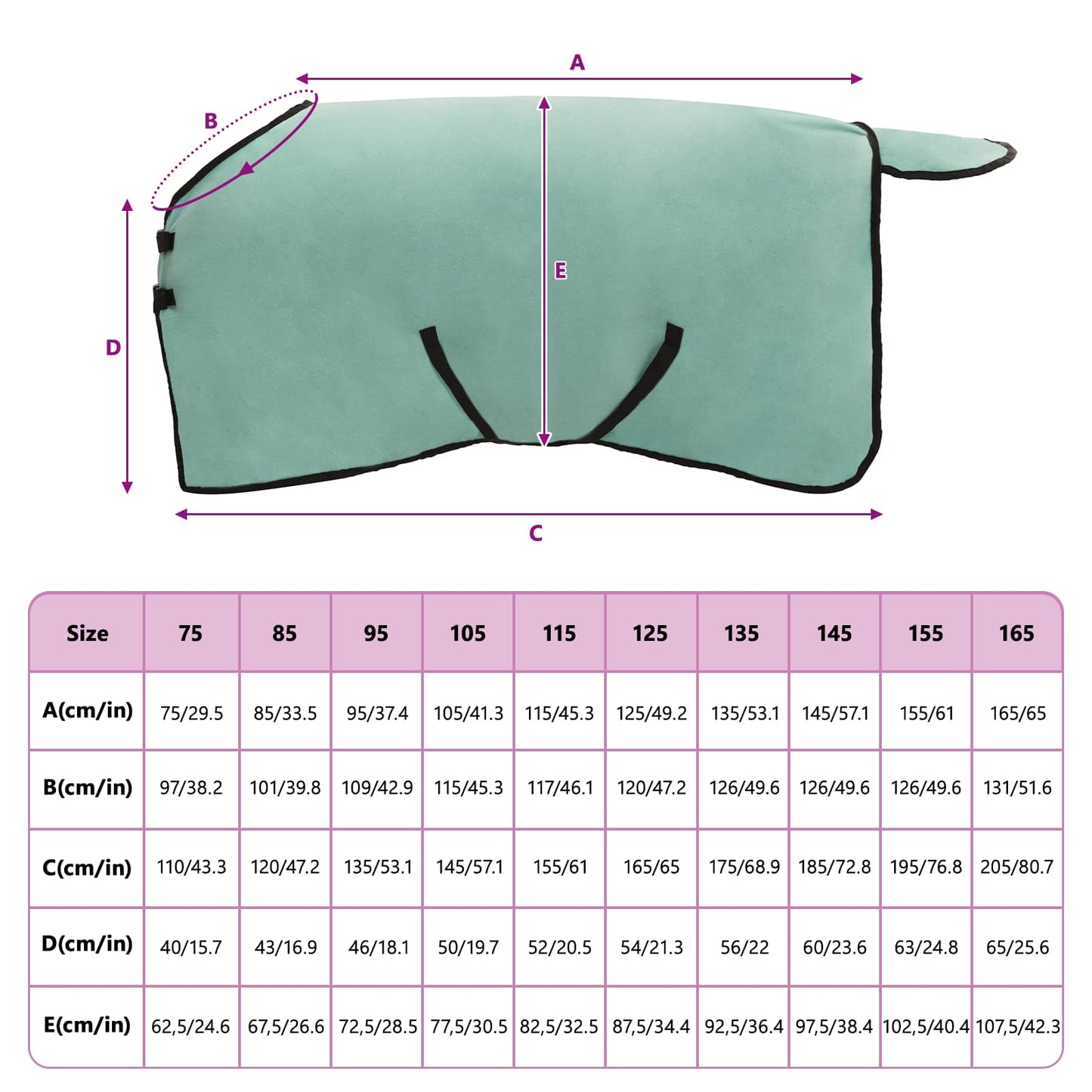 Horse Blanket Special Green 85 cm Polyester