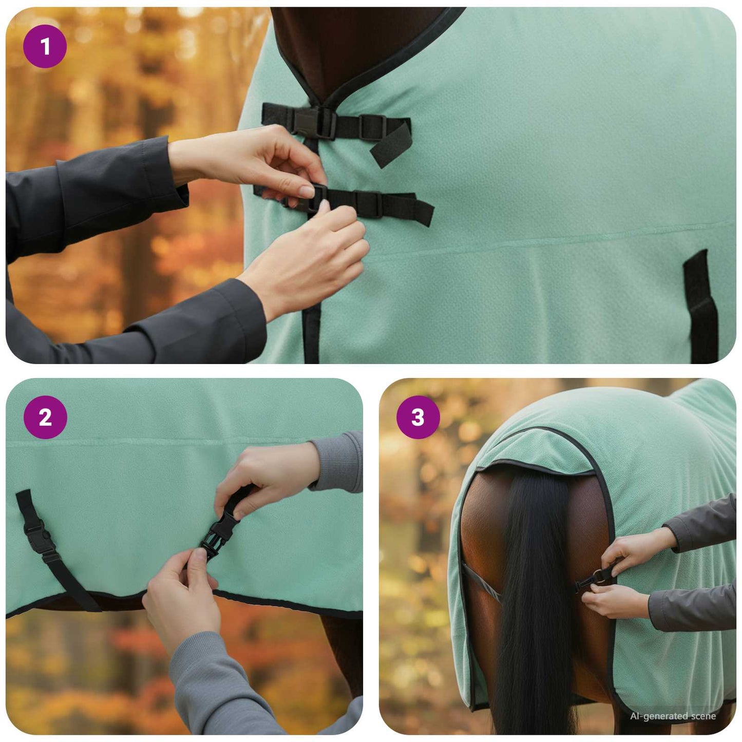 Horse Blanket Special Green 155 cm Polyester