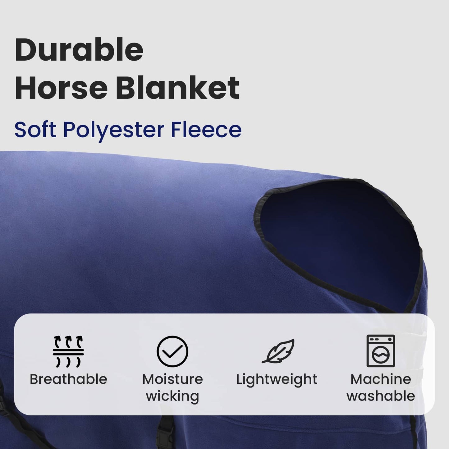 Horse Blanket Navy Blue 145 cm Polyester