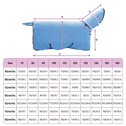 Horse Blanket Full Aqua 125 cm Polyester