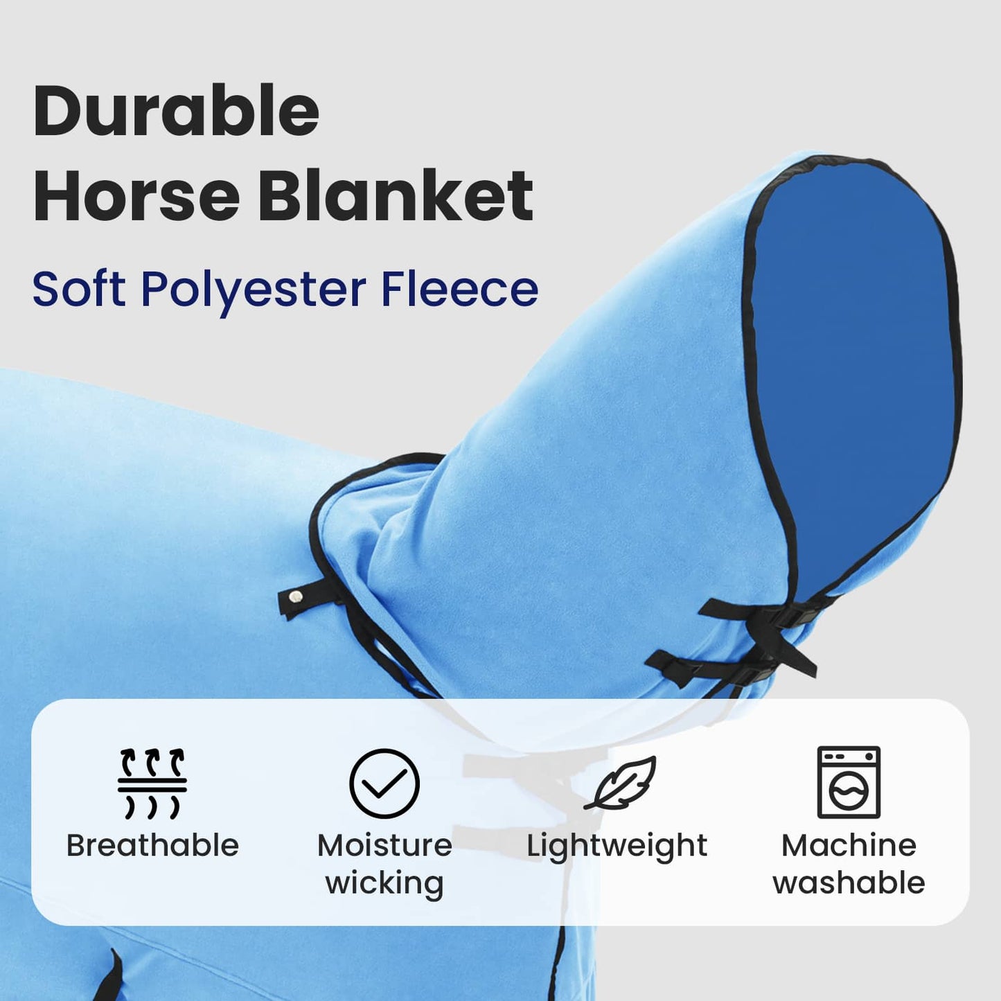 Horse Blanket Full Aqua 155 cm Polyester