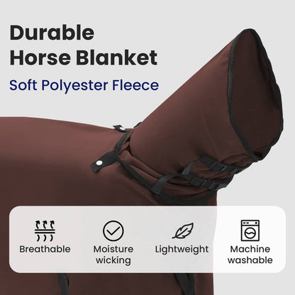 Horse Blanket Full Dark Brown 75 cm Polyester