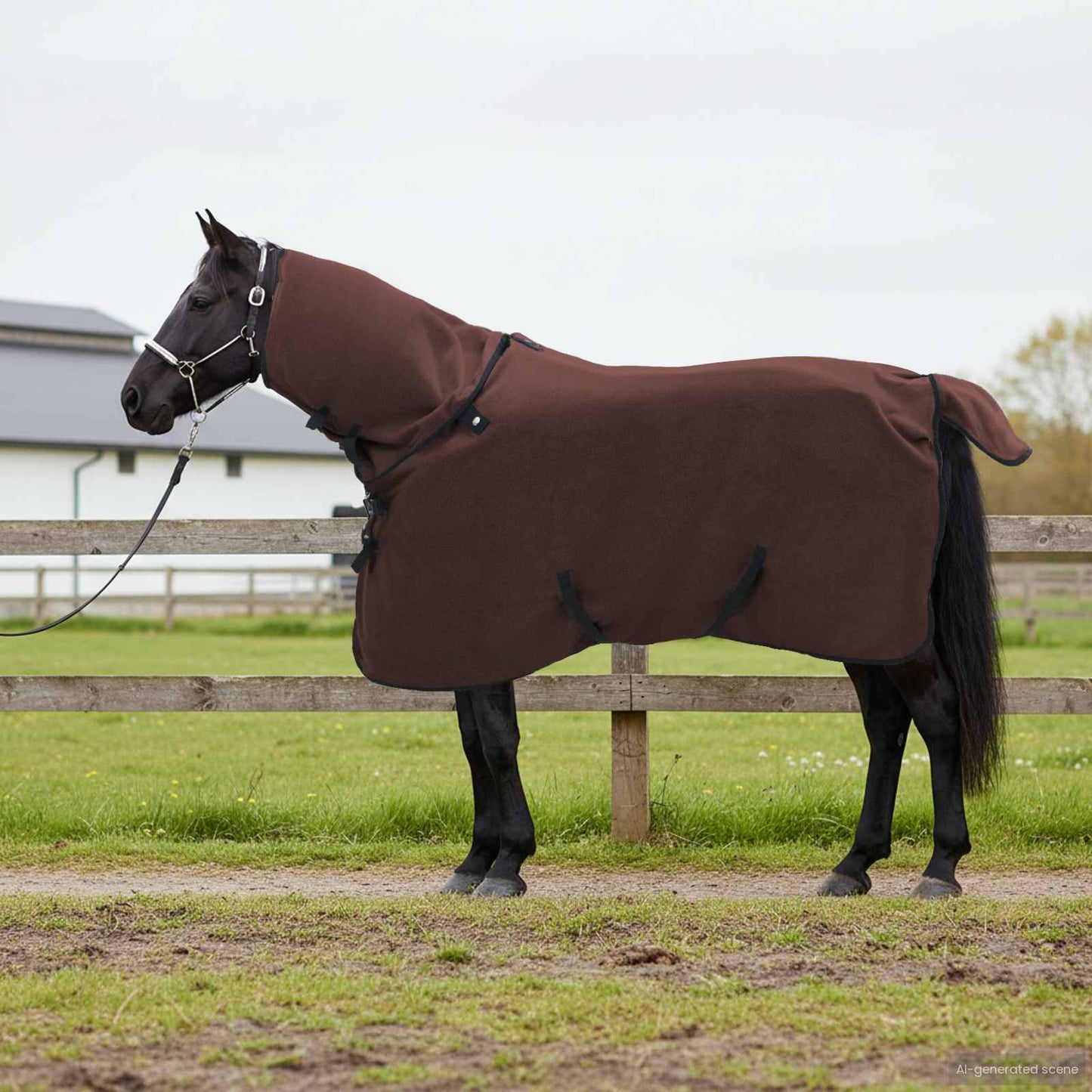 Horse Blanket Full Dark Brown 85 cm Polyester