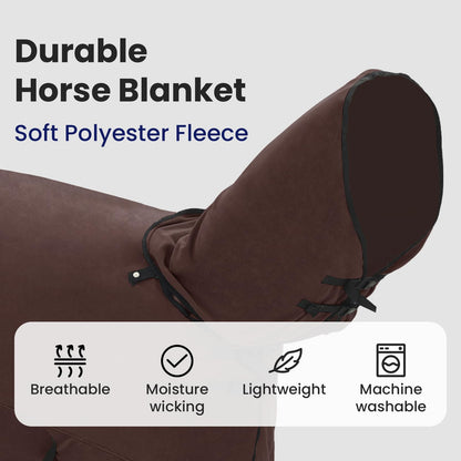 Horse Blanket Full Dark Brown 165 cm Polyester