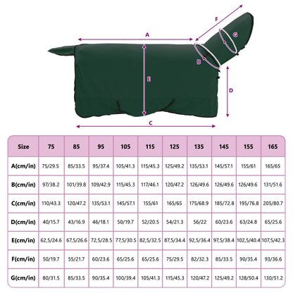 Horse Blanket Full Dark Green 155 cm Polyester