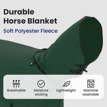 Horse Blanket Full Dark Green 165 cm Polyester