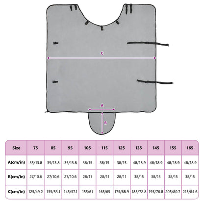 Horse Blanket Full Light Grey and Pink 75 cm Polyester