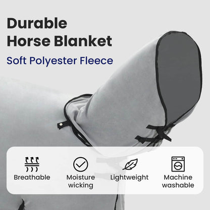 Horse Blanket Full Light Grey and Pink 95 cm Polyester
