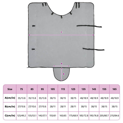 Horse Blanket Full Light Grey and Pink 135 cm Polyester