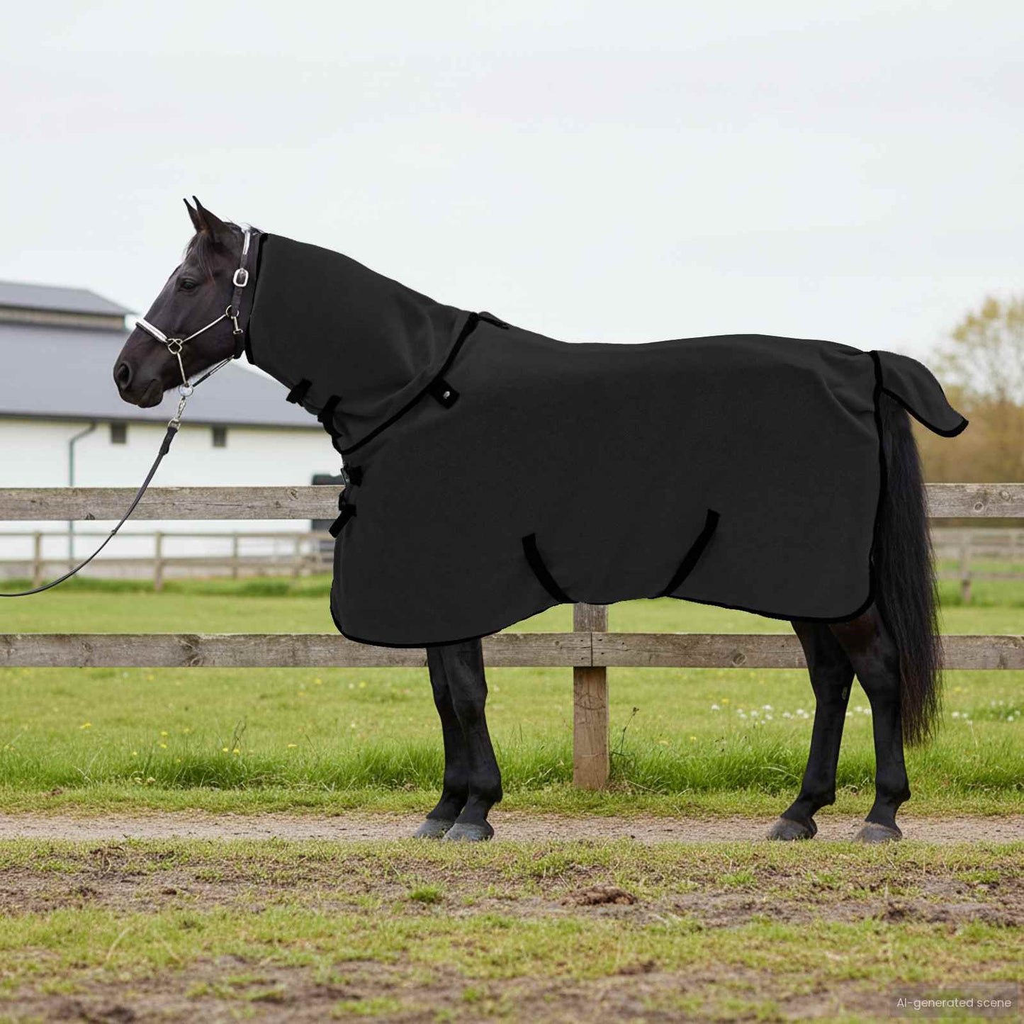 Horse Blanket Black 115 cm Polyester