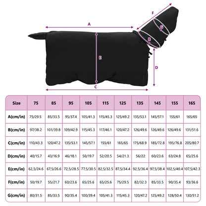 Horse Blanket Black 115 cm Polyester