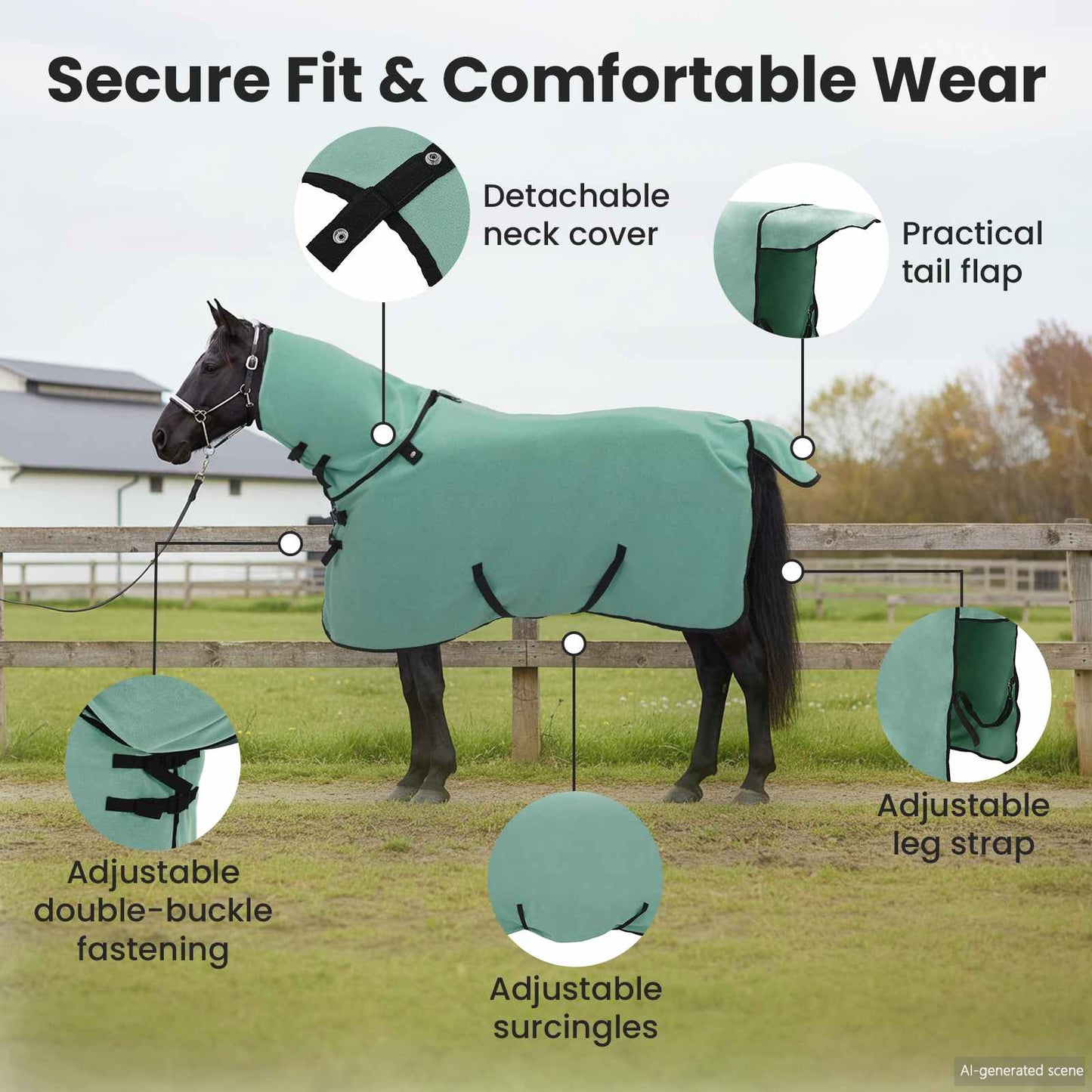 Horse Blanket Special Green 115 cm Polyester