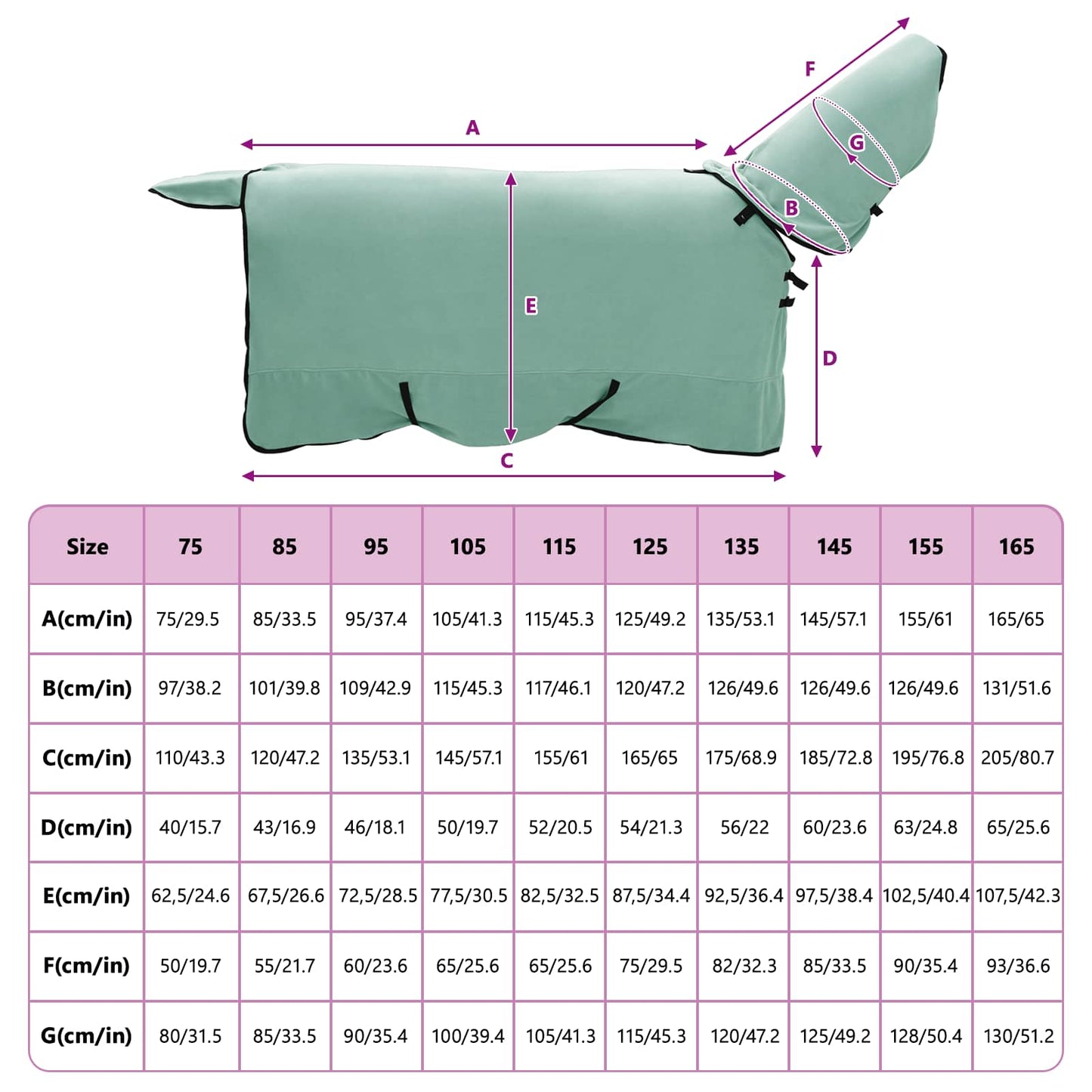 Horse Blanket Special Green 135 cm Polyester