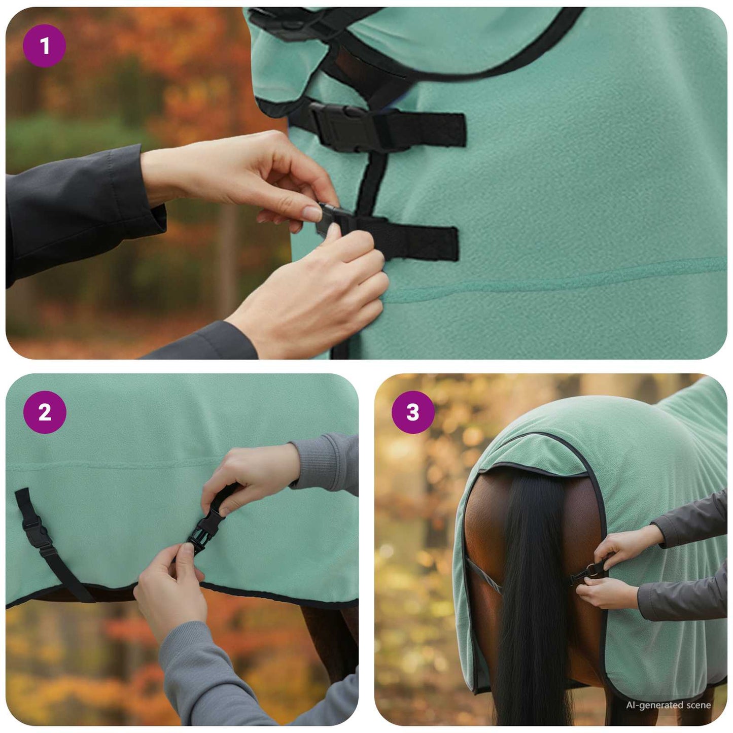 Horse Blanket Special Green 155 cm Polyester