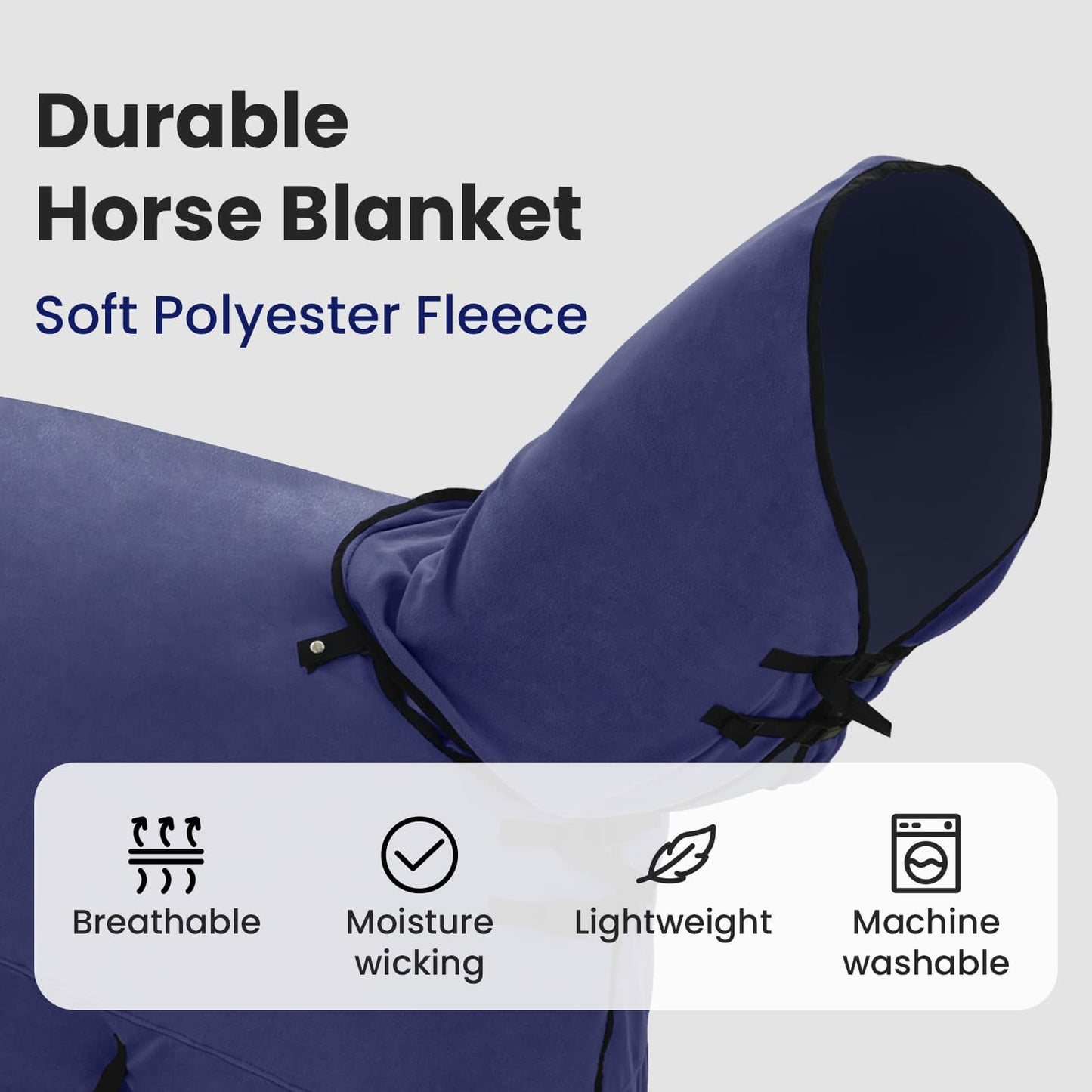 Horse Blanket Navy Blue 155 cm Polyester
