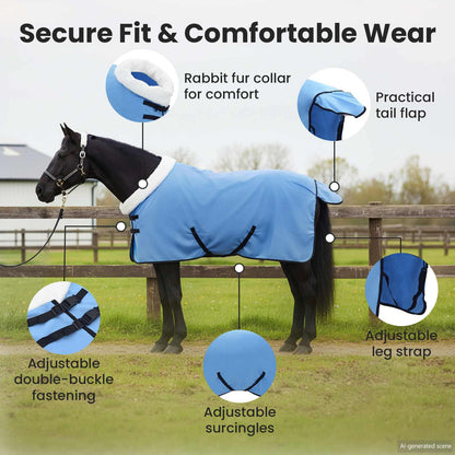 Horse Blanket Full Aqua 75 cm Polar fleece