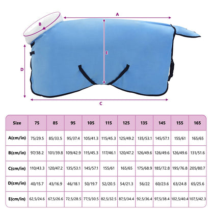 Horse Blanket Full Aqua 105 cm Polar fleece