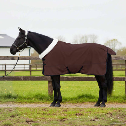 Horse Blanket Full Dark Brown 145 cm Polar fleece
