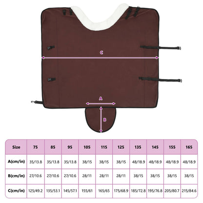Horse Blanket Full Dark Brown 145 cm Polar fleece