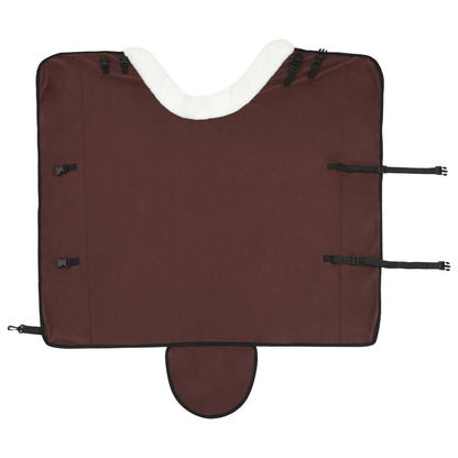 Horse Blanket Full Dark Brown 145 cm Polar fleece