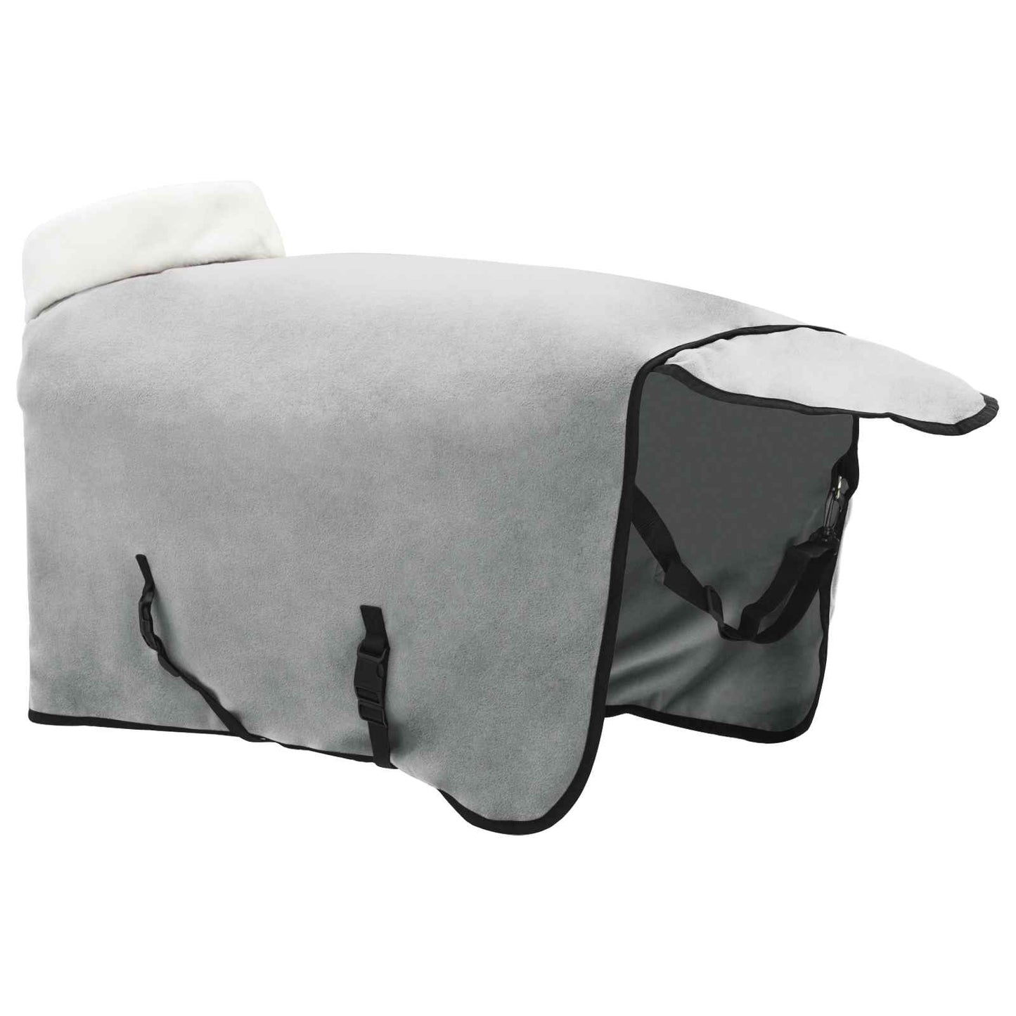 Horse Blanket Full Light Grey and Pink 105 cm Polar fleece