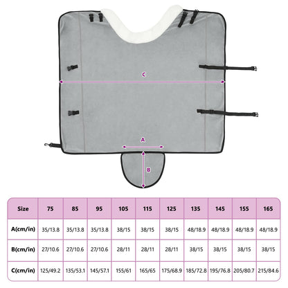 Horse Blanket Full Light Grey and Pink 135 cm Polar fleece