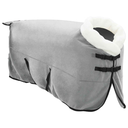 Horse Blanket Full Light Grey and Pink 145 cm Polar fleece