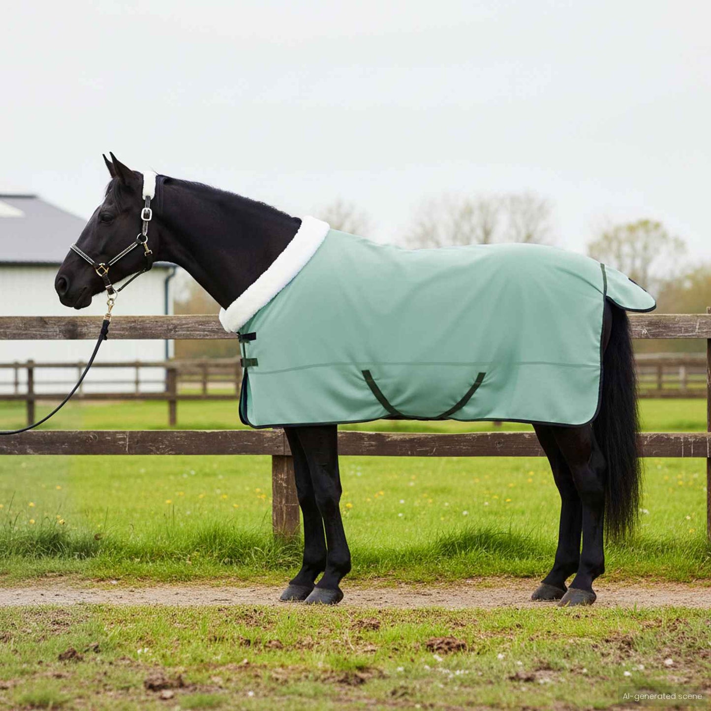 Horse Blanket Special Green 155 cm Polar fleece