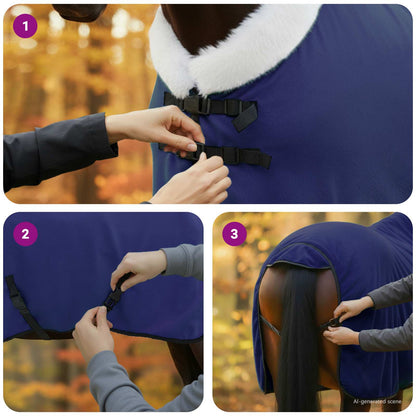 Horse Blanket Navy Blue 75 cm Polar fleece
