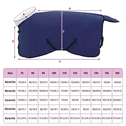 Horse Blanket Navy Blue 105 cm Polar fleece