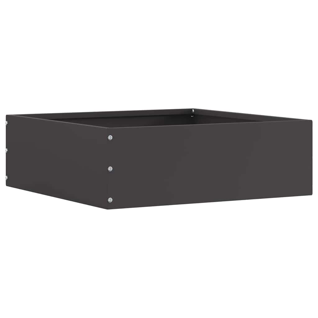 Lawn Edging 6 pcs Black 40 x 40 x 13 cm Steel