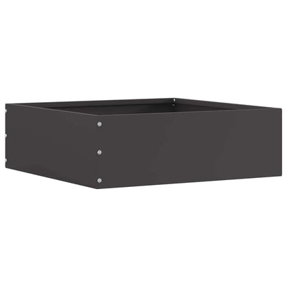 Lawn Edging 6 pcs Black 40 x 40 x 13 cm Steel