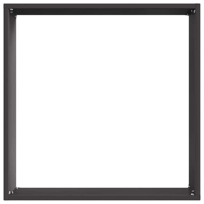 Lawn Edging 6 pcs Black 40 x 40 x 13 cm Steel