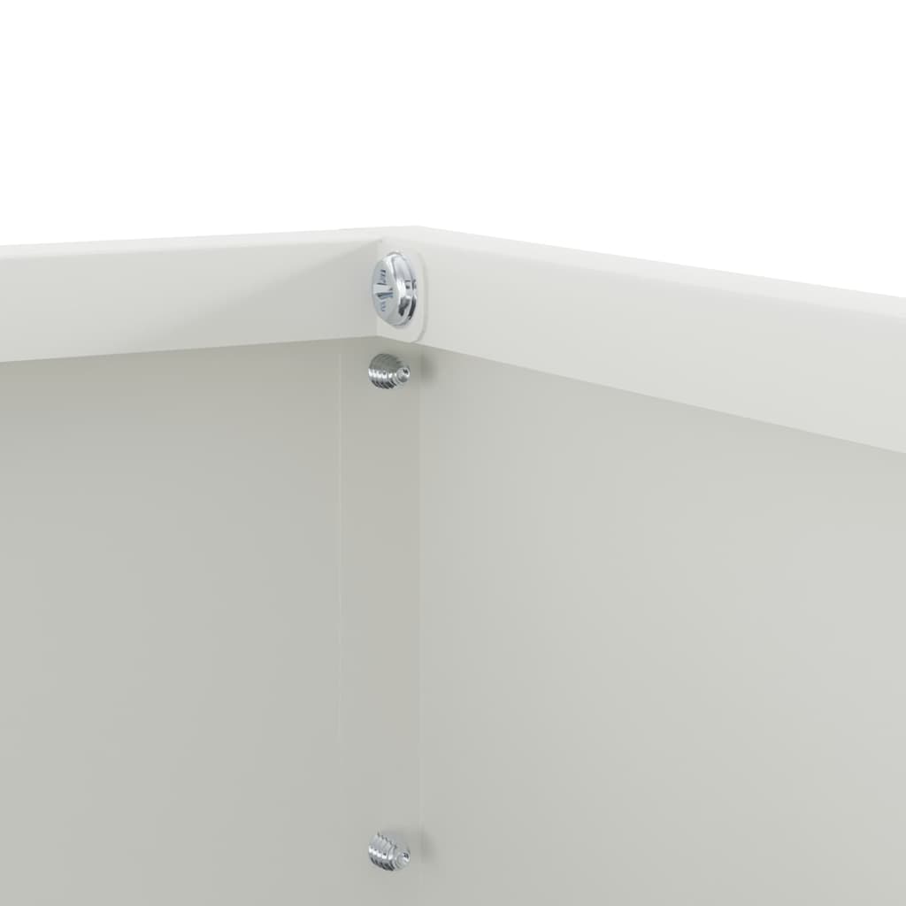 Lawn Edging White 40 x 40 x 13 cm Steel
