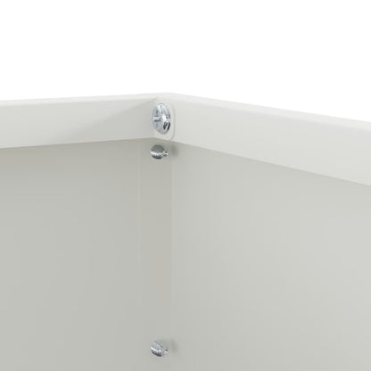 Lawn Edging White 40 x 40 x 13 cm Steel