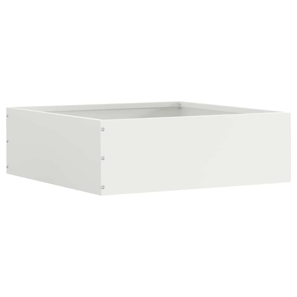 Lawn Edging White 40 x 40 x 13 cm Steel